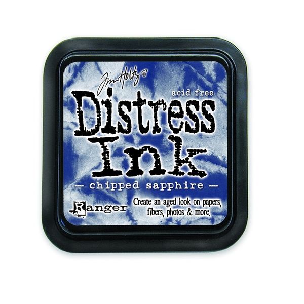 Ranger Tim Holtz Distress Ink Pad, Kunststoff, Chipped Sapphire, 7.5 x 7.5 x 28 cm