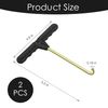 2 Pieces Trampoline Spring Tool,5.1x4.5 Inch Trampolines Accessories,Spring Pull T-Hook With Plastic Handle,For Installation Jumping Trampoline Spring.