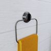 Croydex Stick n Lock 2, Adhesive Towel Ring, 5 Year Rust Free Guarantee, Silver
