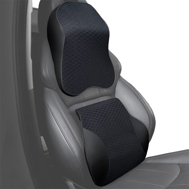 Memory Foam Neck Pillow Lumbar Back Support Cushion Car Seat Office Chair