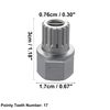 X AUTOHAUX Car Wheel Lock Lug Nut Socket Key Wheel Lock Key with 17 Teeth