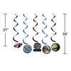 Creative Party PC035533 Outer Space Hanging Swirl Decorations-5 Pcs, Paper, Multi Color
