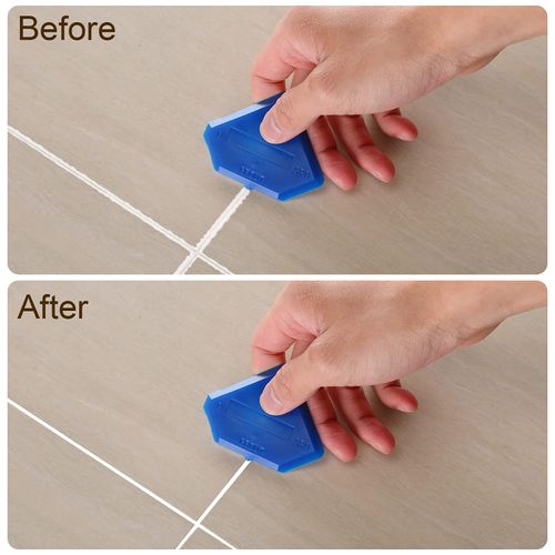 4 Pieces Silicone Caulking Tool Set Sealant Finishing Tool Grout Scraper Caulking Removal Tool for Kitchen Bathroom Floor Sink Joint Sealant Sealing,Reuse and Replace (Blue)