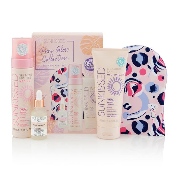 Sunkissed Pure Glow Collection Tanning Gift Set 4 Pieces - Medium