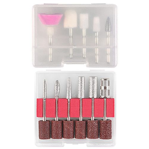 YFFSFDC Nail Care Set, 11 Pieces, Nail Drill Bit Set, Carbide Burr, Grinding Head Set, Manicure Tool, Nail File, Professional Electric Nail Machine Set, Nail Clipper, Nail Polish, Exfoliating Shank, Suitable for Business, Home and Salon