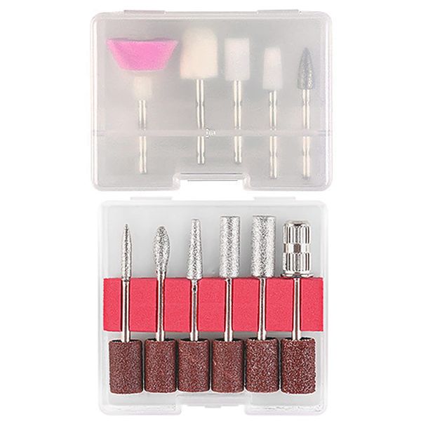 YFFSFDC Nail Care Set, 11 Pieces, Nail Drill Bit Set, Carbide Burr, Grinding Head Set, Manicure Tool, Nail File, Professional Electric Nail Machine Set, Nail Clipper, Nail Polish, Exfoliating Shank, Suitable for Business, Home and Salon