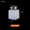 5 Pack 4 Oz/120ml Alcohol Push Down Pump Dispenser Bottle Press White