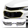 BOGAR TECH DESIGNS Middle Front Chrome Delete Overlay Compatible with Chevrolet Cruze 2016-2018, Gloss Black