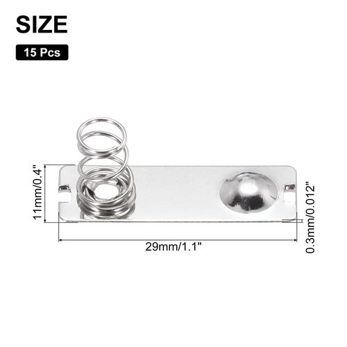 MECCANIXITY 15 Pcs Battery Spring Metal Contact Plate 29mm x 11mm Positive Negative Bipolar Conversion Nickeling Plate for Battery Holder Electronic Toys