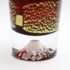 Tajima Glass Gold Leaf Fuji Cold Sake Cup, Red