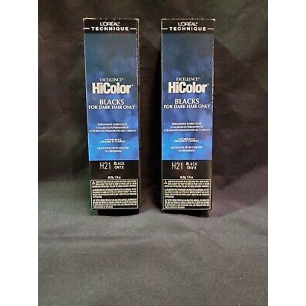 L'Oreal Excellence HiColor for Dark Hair/H21 Black Onyx 1.74oz (2 Pack)