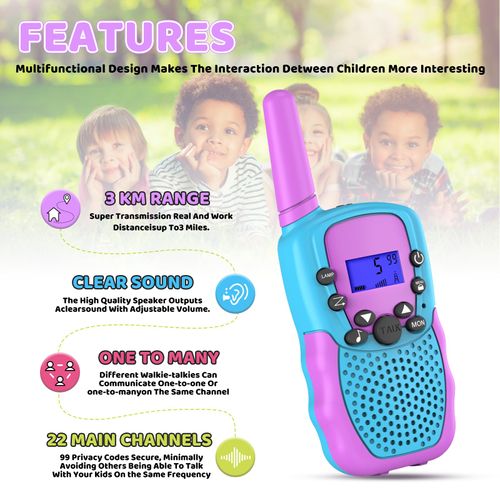 Selieve Walkie Talkies for Kids 3 Pack, Toys for 3-12 Year Old Boys or Girls, 3 KM Range Indoor Outdoor Activity Stem Toys, Gifts for 5-8 Year Old Boys and Girls
