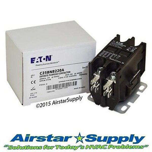 Compact Definite Purpose Contactor 2 Pole 20A 120VAC Coil Voltage
