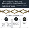RCH Hardware Decorative Polished Solid Brass Chain for Hanging, Lighting - Hexagonal Design Unwelded Links