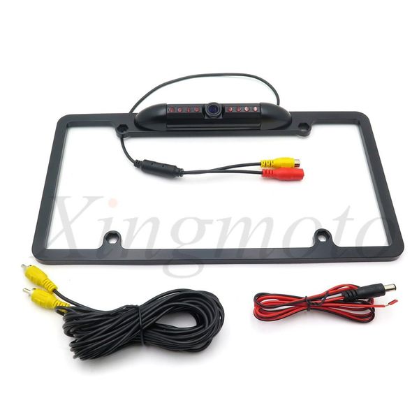 US License Plate Frame Mount Waterproof Night Vision Car Rear View Backup Camera