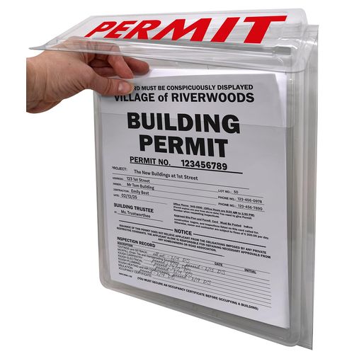 Outdoor Permit Brochure Box - Easy to Use Take One Document Holder Can Hold 200, 8.5 x 11 Documents, Flyers & Brochures or Other Outdoor Marketing Needs (1) (PERMIT - Box, Pack of 2)