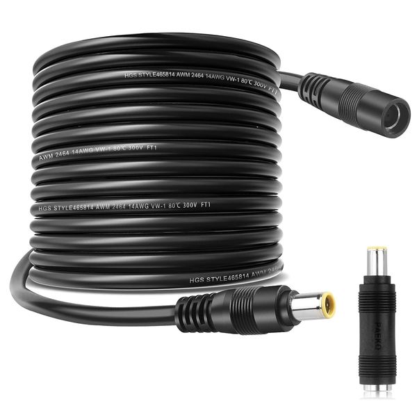 30Ft Jackery Extension Cable 14AWG 8mm Solar Panel Extension Cable 8mm DC
