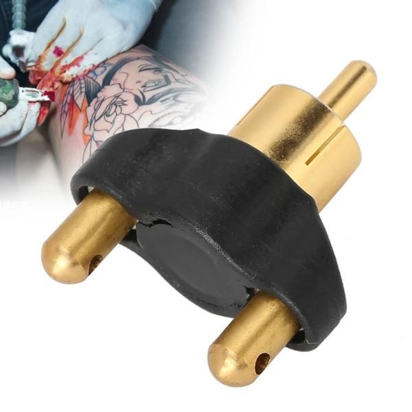 1PCS Professional Alloy Tattoo Machine Conversion Head RCA Interface Clip Cord Cable Converter Gun Power Supply