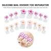 HEALLILY 2 Set Toe Separator Nail Polish Toe Spacers Silicone Flower Shape Individual Fingers Nail Stretchers Polish Guards Pedicure Tool