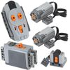 Zylopa 5pcs Power Function Technic Motor Kit AA Battery Box IR Receiver Remote Control Technic Parts