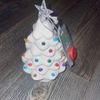 7.5 in ceramic light up Christmas tree With 2 Light Settings 4 Hour Timer Option