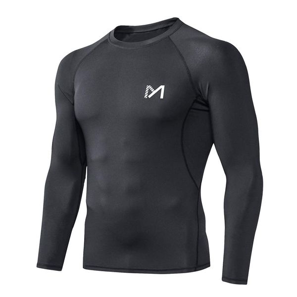 MEETYOO mens Men's Compression Undershirt, Black, X-Large US