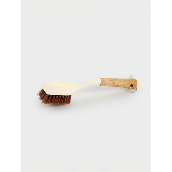 Rubber tree scraper type cleaning brush