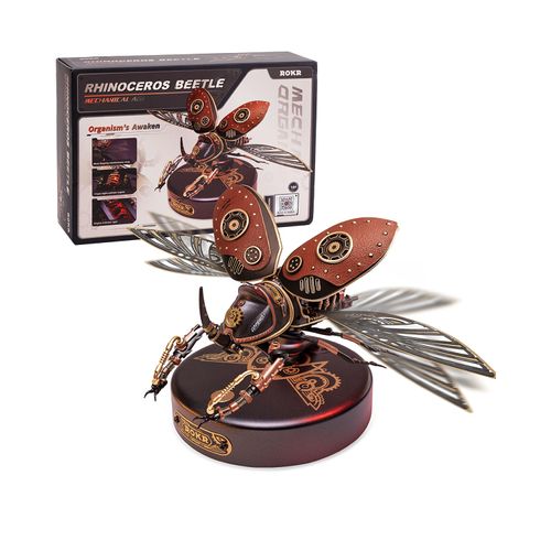 ROKR Electric Insect Metal 3D Puzzle Rhinoceros Beetle