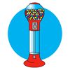 CafePress Gumball Machine Oval Car Bumper Sticker(10-Pack)