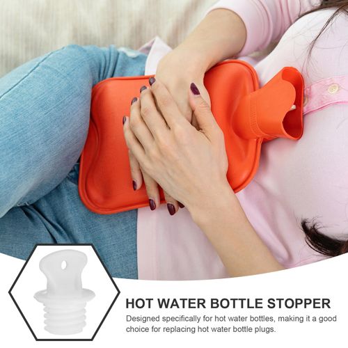 Mobestech Hot Water Bottle Cap Stopper, 2pcs 2cm Leak-Proof Hot Water Bottle Stopper Plugs Rubber Hot Water Bag Sealing Plug Hot Water Sack Sealer for White (Plug Head Part 2cm)