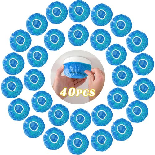 40 PCS Dxmimer Smoke Detector Cover Fire Alarm Cover, Thickened Elastic Plastic Reusable Smoke Alarm Dust Paint Cover for Home Cooking or Baking (Blue)