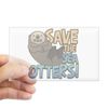 CafePress Save Sea Otters Rectangle Sticker Rectangle Bumper Sticker Car Decal