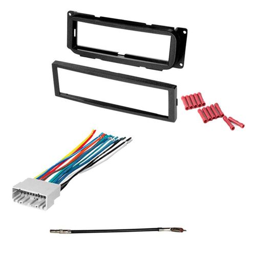 CACHÉ KIT752 Bundle with Car Stereo Installation Kit for Dodge 2001 – 2003 Durango – in Dash Mounting Kit, Harness, Antenna for Single Din Radio Receiver (4 Item)