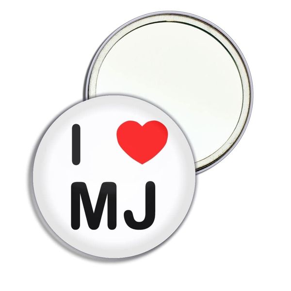 I Love MJ - 77mm Round Compact Mirror