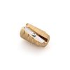Fine&Candy - Brass Pencil Sharpener with Single Hole, Sharpener for Pencils, Robust and Quality Blade, Gold
