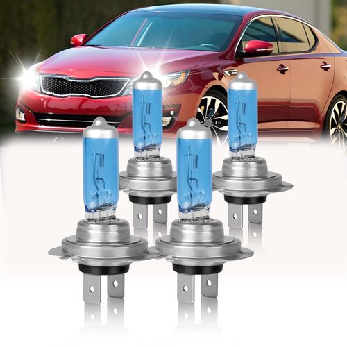 VAMOTA Fit for 2001 2002 2005, 2014-2015 (LX Hybrid, EX Hybrid) Kia Optima High Performance Halogen Headlight Bulbs,H7 H7 High Beam combo,100W,IP68, plug and play,5000K White Light, 4 pack