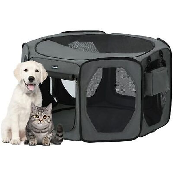 Dog Playpen, Cat Dog Crate Portable Pet Exercise Cage Kennel House Puppy Play...