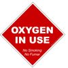 No Smoking Oxygen In Use Static cling - 5 PACK