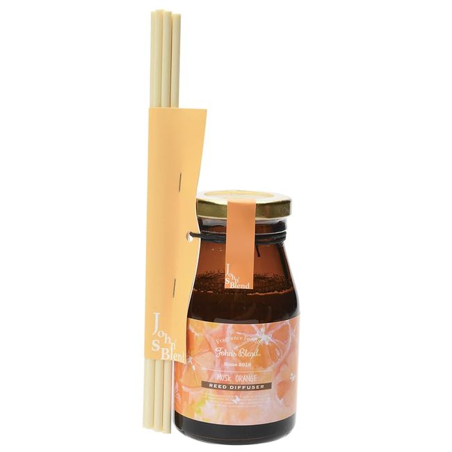 OA-JOE-4-1 Johns Blend Reed Diffuser, Musk Orange, 4.5 fl oz (140 ml)