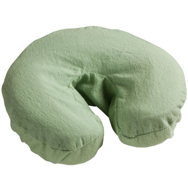 Body Linen Comfort Flannel Face Rest Covers for Massage Tables (Sage, 10 Pack) - Soft, Durable and Light 100% Cotton Flannel Face Cradle Covers for Professional Use