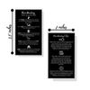 Microblading Aftercare Cards | 50 Pack | Size 3.5 x 2" inches | Disposable FAQ Microblade Printed Certified Recommended Care Instructions | PMU Black with White Icons Design