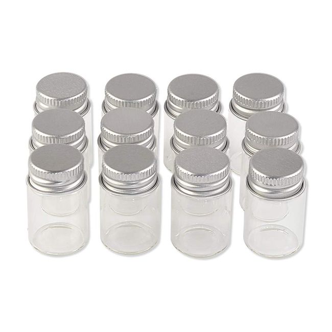 Set of 24 6ml Spiral Mouth Lids Cute Glass Bottle Accessories Shugyoku Sealing Container Holiday Gift Wedding Decoration Free Shipping (24, 6ml-22x35x13mm)