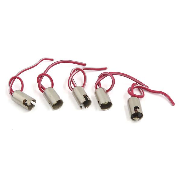 sourcing map 5pcs BA9S LED Bulb Socket Extension Replacement Holder Wire Harness