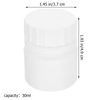 Healeved Empty Plastic Pill Bottles, 30ml White Solid Powder Capsules Pill Tablet Holder with Screw Cap, Refillable Portable Medication Vials Container