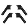 CNNELL RV Rain Gutter Spout Long Version Left and Right Black Gutter Spout 3 1/2" Long 4pcs