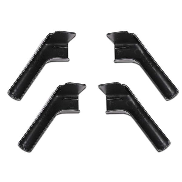 CNNELL RV Rain Gutter Spout Long Version Left and Right Black Gutter Spout 3 1/2" Long 4pcs