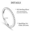 925 Sterling Silver CZ Stackable Statement Ring Eternity Bands for Women