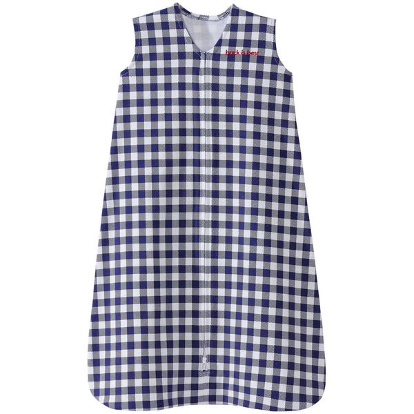 Halo SleepSack, 100% Cotton, Buffalo Check, Navy, Large
