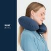 Neck Pillow, Compact, Pump Type, Lightweight, Air (Navy)