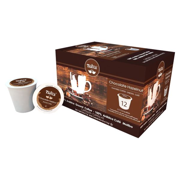 Cafe Tastlé Chocolate Hazelnut Single Serve Coffee, 24 Count